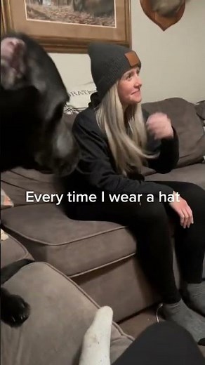Dog Starts to Hump Woman Every Time She Wears Hat - 1382630