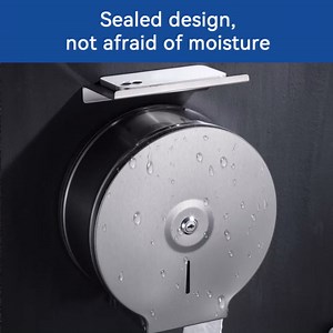 Commercial Toilet Paper Dispenser, Toilet Paper Holder Wall Mount Stainless Steel Single Roll Toilet Paper Holder with Lock Wall Mount Bath Tissue Dispenser Jumbo Toilet Paper Holder