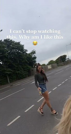 Drunk Woman Falls Into Bushes While Goofing Around With Friend - 1205569