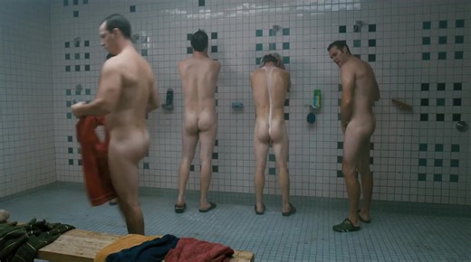 HOCKEY TEAM IN SHOWERS