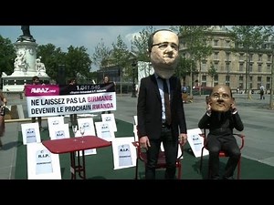 Myanmar president's visit to France met with protests