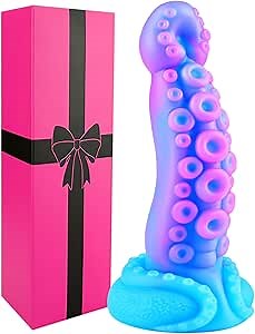 10 Inch Monster Tentacle Wide Dildo for Men Women, Silicone Extra Large Thick Colorful Anal Plug Penis, Alien Thick Realistic XL Giant Octopus Dildo with Suction Cup, Strap On Sex Toy for Couples Gay