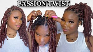 Tutorial How To Make Passion Twist with Xpression Braids #highlights #viral_video #hairstyle #largebraids #braiding | Ivy Shot It