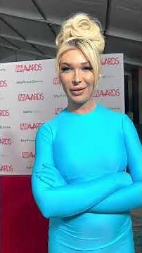 Trans porn star Aubrey Kate on the AVN 2023 red carpet
