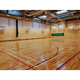 Sports hall line markings