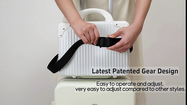 Luggage Straps for Travel Extremely Easy to Adjust Travel Belt for Luggage Add a Bag Suitcase Strap for Carry-on Bag Airplane Travel Accessories for Women & Men (Black)