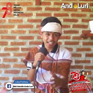 Lagu 'Mana Lolo Banda' dinyanyikan oleh Arjun Wola. | SMA Katolik ANDA LURI