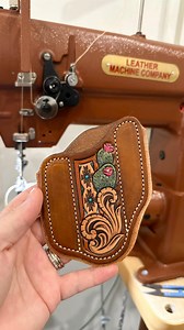 This cobra class 26 clip-clopping along is music to my ears! Love how this cactus knife sheath is looking! 🌵 Shooting for a Sunday or Monday launch for this batch of knife sheaths! Y’all let me know when would work best for y’all! 👍🏻 #pancakeknifesheath #knifesheath #leatherwork #leathersewingmachine #sewingmachine #cobrasewingmachine #leathermachineco #hermanoakleather #tooledleather #handmade #braidedrootscraftco | Braided Roots Craft Co