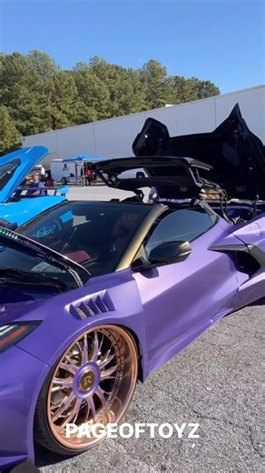 Custom Wide-Body Corvette C8😤🔥🔥 #c8 #widebody #stingray #corvette #c8 #rucci #carshow #atlanta #bigrims #sportscar #pageoftoyz #shaqandkobe #meekmill #rickross | Page.Of.Toyz