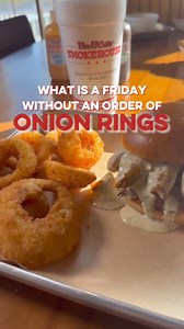 Friday Night Bites are here! 🏈 Kick off your game night with our crispy, golden onion rings—perfect for snacking while cheering on your favorite team! 🙌 . . . #FridayNightBites #GameDayEats #BarBCutie | Bar-B-Cutie SmokeHouse