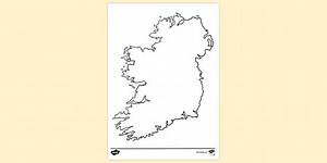 Blank Map of Ireland Colouring Sheet