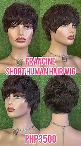 Francine short unisex human hair wig #francinewig #alagangfrancine #francinehairextension #wigs #pixiewigs #shorthumanhairwig #unisexwig | Francine's hair extension online shop