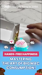 Hands-Free Happiness: Mastering the Art of Big Mac Consumption! 🍔👐 Today-year-old I learned the secret to enjoying a Big Mac without the messy aftermath! Hint: It involves strategic bites, ninja-level maneuvers, and a touch of pure genius. Say goodbye to saucy fingers and hello to hands-free happiness! 🎉 Credit: uryo1113 | COOCO