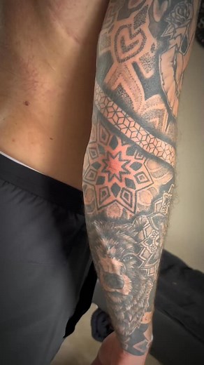 Hands and dove not my work 🔥🔥🔥 Dope geometric sleeve 🔥🔥🔥 #burninctattoos #southafricatattoo #blackandgreytattoo #geometrictattoo #sleevetattoo | Burn Inc Tattoos