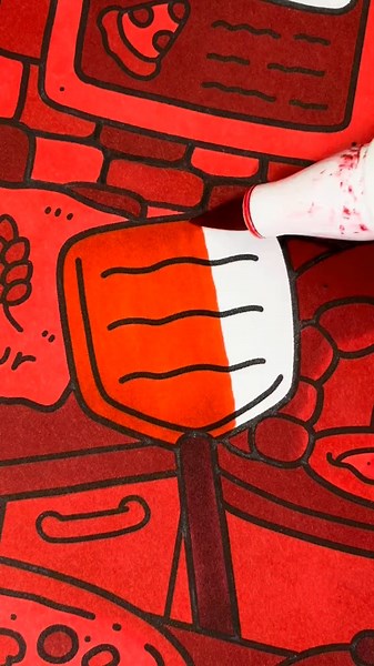 Always Lara (@alwayslara_) - All Red Coloring Page for Relaxation and Creativity