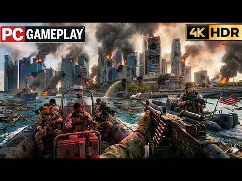 U.S.A Navy Assault on Singapore | Battlefield 4 4K 60FPS HDR PC Gameplay
