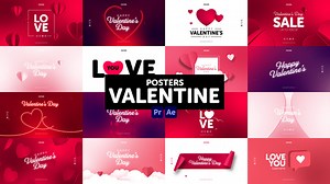 Posters Valentine - Romantic Love Event Promotion Animation Template