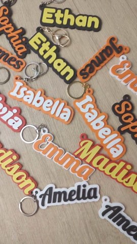 Personalized Name Keychain - Custom 3D Printed Keyring / Bag Charm / School Bag Tag - Handmade Party Favor & Personalized Gift - Etsy