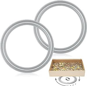 Gisafai 2 Pcs Rotating Puzzle Board Base 360° Puzzle Board Rotating Base Spinner Lazy Susan Spinning Puzzle Boards Base for 500, 1000, 1500, 2000, 2500 Pieces Puzzle Table