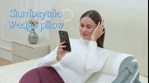Bed Wedge Pillow for Sleeping, 12&18&25 Inch Height Memory Foam Wedge Pillow for After Surgery, 12-in-1 Adjustable Wedge Pillow for Acid Reflux, Snoring, Gerd, Back Pain, White