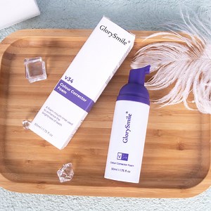 [Hot Item] Glorysmile Hot Selling Purple V34 Colour Corrector Foam Toothpaste for Teeth Color