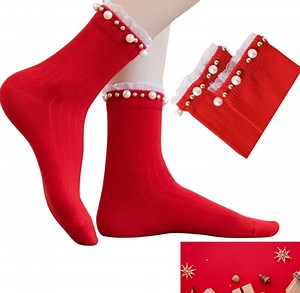 Festive Beaded Holiday Socks - Etsy