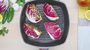 With #FarmFresh, locally-sourced ingredients from Milk and Eggs - Farm & Food Delivery, crafting this Hanger Steak with Grilled Radicchio was a breeze! #TapIntoTheTaste Get 20$ off your next order of 40$ or more when you enter the promo code TAPATIO here: http://bit.ly/TapatiO | Tapatío Hot Sauce