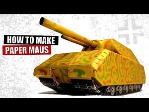 How to make papercraft tank Maus Panzerkampfwagen VIII, DIY WW2 Panzer 8 paper tank model building