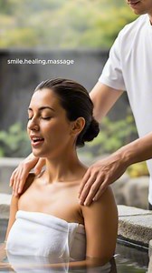 Japanese Onsen Half Bath Healing | Shoulder & Neck Relaxation ♨️ 日本温泉の半身浴ヒーリング｜肩・首がほぐれる瞬間 ♨️ 일본 온천 반신욕 힐링 | 어깨·목 긴장 풀리는 순간 ♨️ #어깨마사지 #ShoulderMassage #肩マッサージ #근육이완 #癒し | Smile.healing.massage