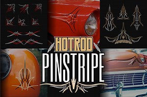 Hotrod Pinstripe Design Element, an Object Graphic by Raftel
