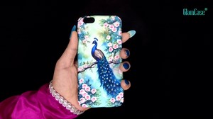 GlamCase for iPhone 6 Plus Case/iPhone 6s Plus Case -Peacock Floral Printed Cute Slim & Sleek Hard Plastic Protective Designer Back Case/Cover for iPhone 6 Plus / 6s Plus