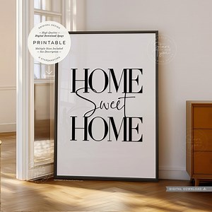 Home Sweet Home, PRINTABLE Wall Art, Welcome Decor, Housewarming Gift, Digital DOWNLOAD Print Jpg - Etsy