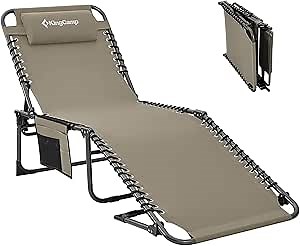 KingCamp Folding Outdoor Chaise Lounge