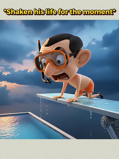 Mr. Bean's Hilarious Diving Adventures in the Pool