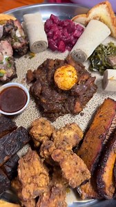 Imagine the rich, aromatic spices of Ethiopian Doro Wot meeting the bold, smoky essence of Texas-style barbecue. It's a fusion that promises a tantalizing taste adventure – tender, juicy meats infused with berbere and barbecue sauce, creating a harmony of heat and sweetness. Who would you try this with? .. (📸: @edenthefoodie Via Instagram) Join the Moya Fam for Ethiopian food content @balemoya .. #ethiopianfood #ethiopia #habesha #fusionfood #africanfood #balemoya | Balè Moya