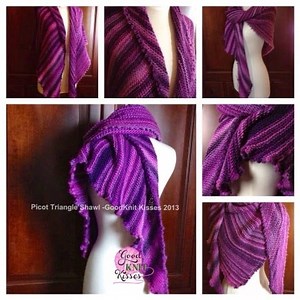 Picot Triangle Shawl Pattern - GoodKnit Kisses