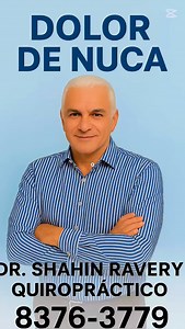 Dolor de nuca El dolor de nuca suele estar relacionado con tensión muscular, estrés o malas posturas. Los ajustes quiroprácticos ayudan a liberar esa tensión y mejorar el rango de movimiento del cuello. Recupera tu bienestar. Dr. Shahin Ravery – Quiropráctico 📞 8376-3779 #DolordeNuca #Quiropráctico #CuelloSaludable #ColumnaSana #Bienestar | Clinica Quiropractica Dr. Ravery