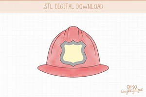 Fireman Hat Cookie Cutter STL - Etsy