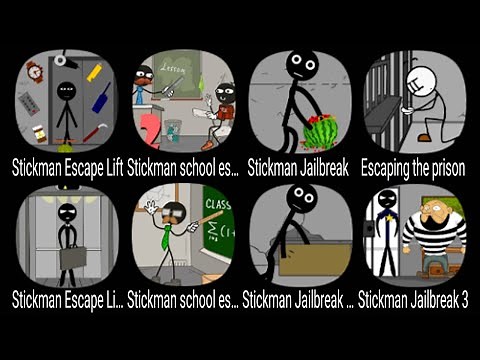 Stickman Escape Lift, Stickman School Escape 2, Stickman Jailbreak, Escaping the Prison, Stickman...