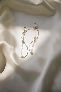 Ivy Wisp Earrings | Handmade Wire Earrings | Wavy Gemstone Earrings | Gift for Her - Etsy