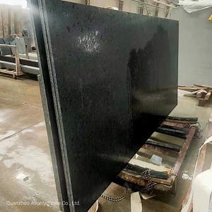 [Hot Item] Leather Finish Wholesale Natural Absolute Angola Black China Black Granite Wall Cladding Tile