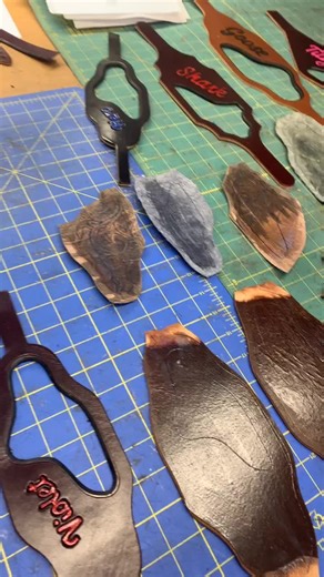 A few customs out the door! #rockinacustomleather #customtack #fyp #halter #horse #equine #barrelracing #handmade #leatherwork #custom