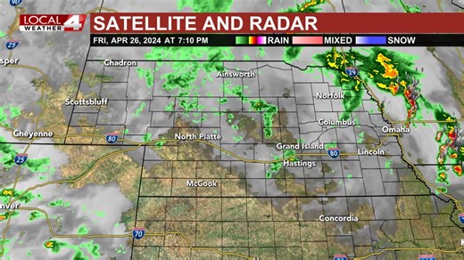 The storm that brought violent weather to Nebraska today, will spin out of the northeast corner of the state this evening. Some scattered showers will continue to wrap around the storm over north central areas. But generally quiet weather this evening and overnight before another storm system follows, bringing more chances for severe weather Saturday afternoon into the evening. | KSNB Local4