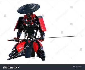 3d Rendering Ninja Warrior Robot Blade Stock Illustration 1420486421 | Shutterstock