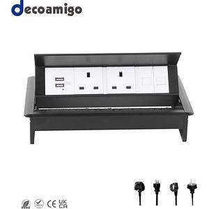 [Hot Item] Decoamigo European Conference Recessed Inbuilt Desktop Pop-up Table Sockets Power Outlet