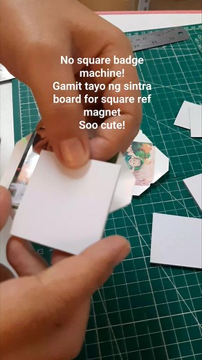 Square ref magnet Sintra board No use of press button badge machine #souvenirs | Donelyn Zaratan Caraulia