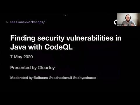 Finding security vulnerabilities in Java with CodeQL - GitHub Satellite 2020