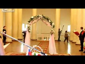 The bride remained in bare bottom