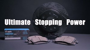 R1 Concepts Front and Rear Brake Kit For 2017 Genesis G80, 2015-2016 Hyundai Genesis, 2016-2017 Kia K900| Drilled Slotted Brake Rotors| Ceramic Brake Pads and Rotors Kit