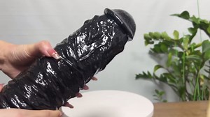 3.27'' Diameter Huge Black Dildo,12''Realistic Giant Dildo,Thick Extra Large Anal Dildo with Strong Suction Cup for G Spot Anal Play,XXL Fat Big Dildos Lifelike Fake Penis Sex Toy for Women Men Sexual